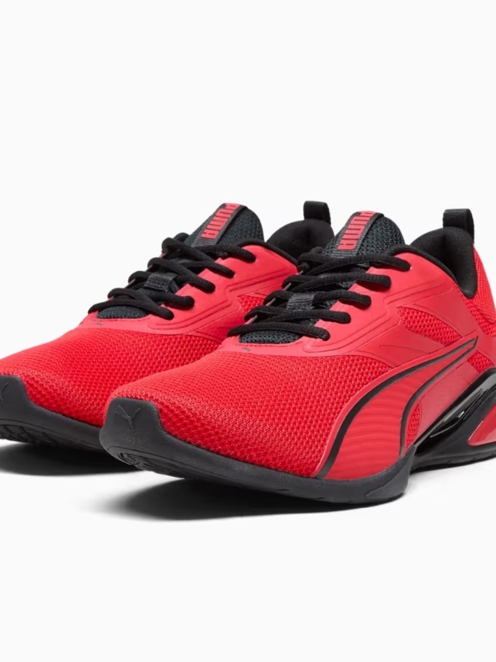 Puma Men's Red Mesh Running Sneakers